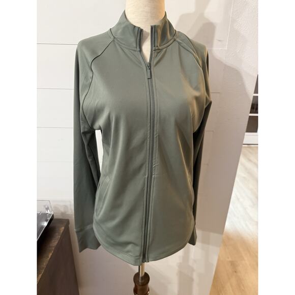 Hype Women's Small Jacket Athletic Stretch Zip Up Pocket Fitted Gray - Picture 1 of 5